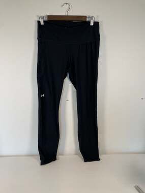 Under Armour Women's Black HeatGear Compression Ankle Leggings Size LG